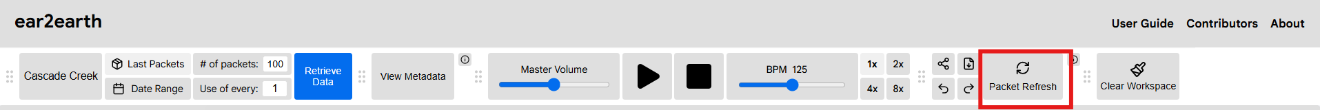 user selects 'Refresh Packets'